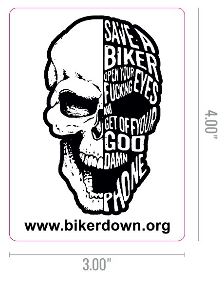 Save A Biker Get Off The Phone Sticker